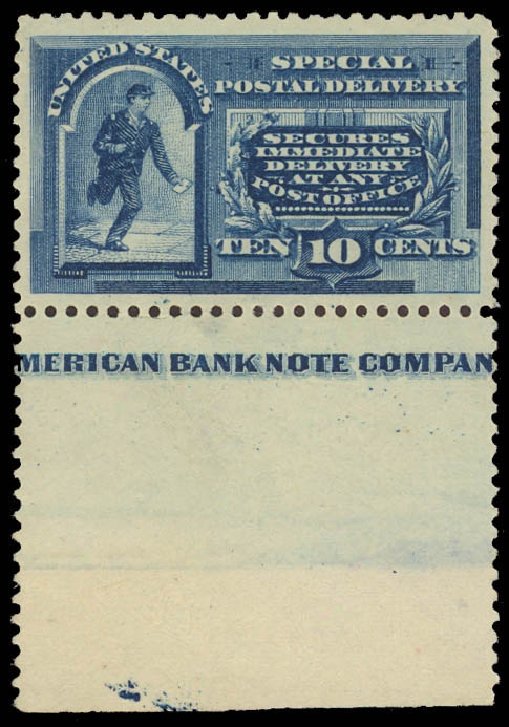 US Stamps Prices Scott Catalog #E2: 10c 1888 Special Delivery. Daniel Kelleher Auctions, Jun 2012, Sale 630, Lot 1987