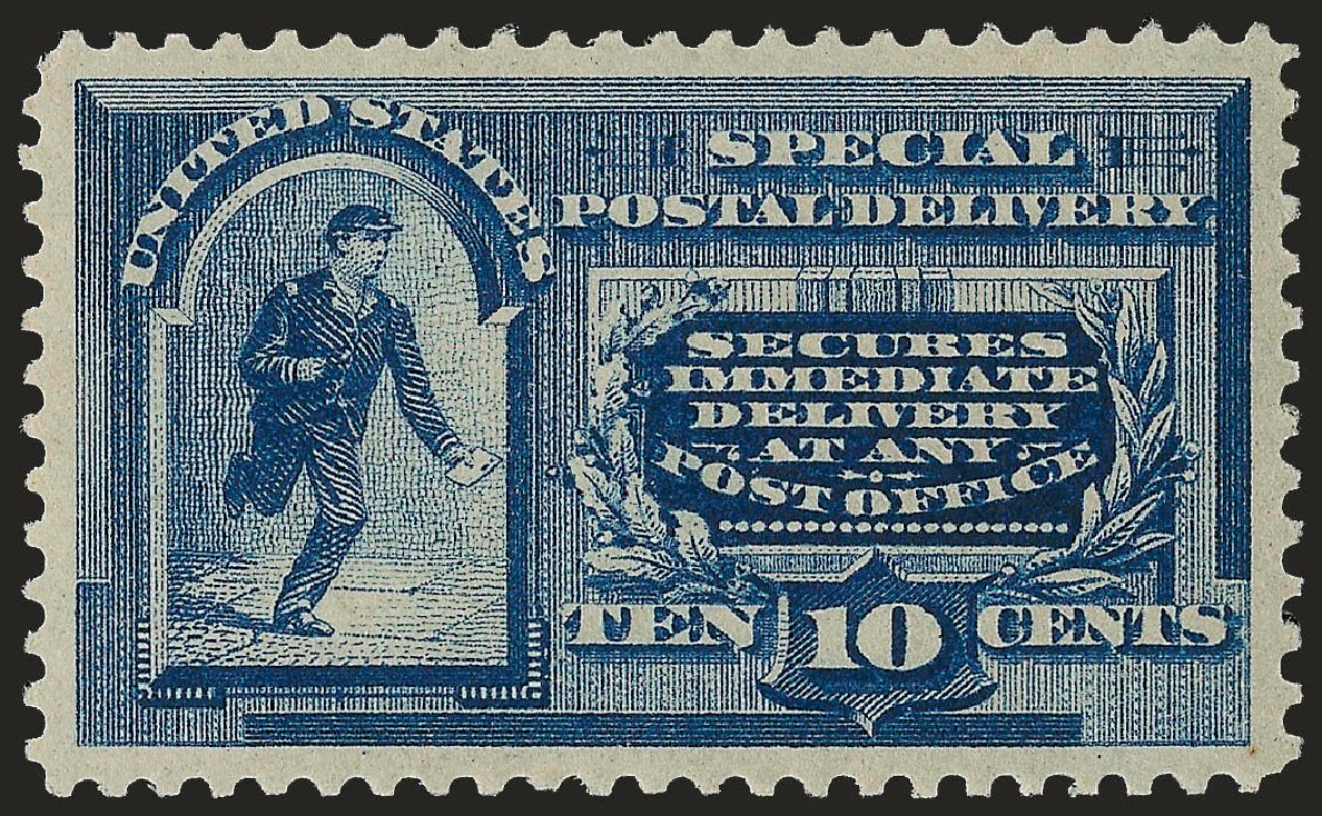 Values of US Stamp Scott Catalogue # E2 - 10c 1888 Special Delivery. Robert Siegel Auction Galleries, Jun 2009, Sale 973, Lot 248