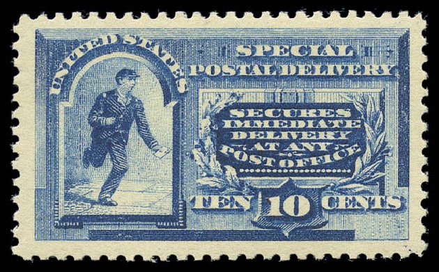 Value of US Stamps Scott Catalogue #E2: 1888 10c Special Delivery. Matthew Bennett International, Sep 2010, Sale 331, Lot 881