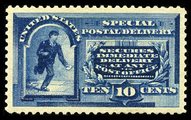 Values of US Stamp Scott Catalogue # E2: 10c 1888 Special Delivery. Matthew Bennett International, Feb 2012, Sale 340, Lot 566