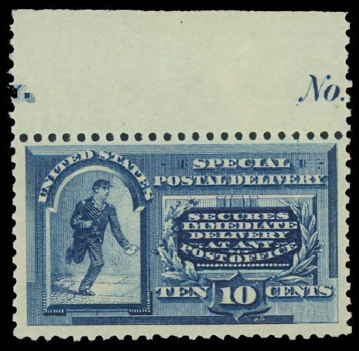 US Stamp Value Scott #E2 - 10c 1888 Special Delivery. Daniel Kelleher Auctions, Jun 2012, Sale 630, Lot 1986