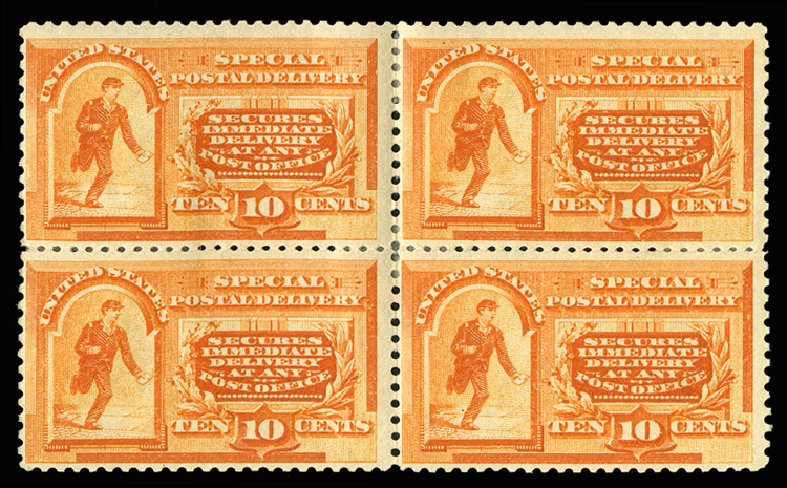 US Stamps Prices Scott #E3 - 10c 1893 Special Delivery. Cherrystone Auctions, Mar 2014, Sale 201403, Lot 77