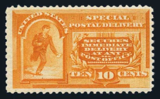 Costs of US Stamp Scott Cat. E3 - 1893 10c Special Delivery. Harmer-Schau Auction Galleries, Aug 2014, Sale 102, Lot 2178