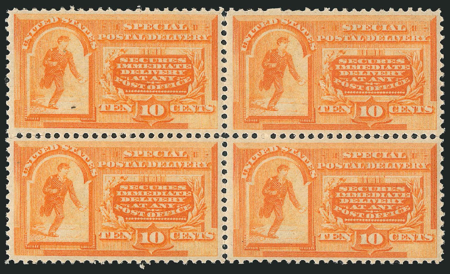 US Stamp Value Scott Cat. E3: 10c 1893 Special Delivery. Robert Siegel Auction Galleries, Nov 2013, Sale 1061, Lot 4089