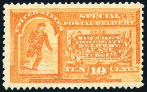 US Stamps Price Scott Catalog # E3 - 1893 10c Special Delivery. Harmer-Schau Auction Galleries, Jun 2008, Sale 78, Lot 1730