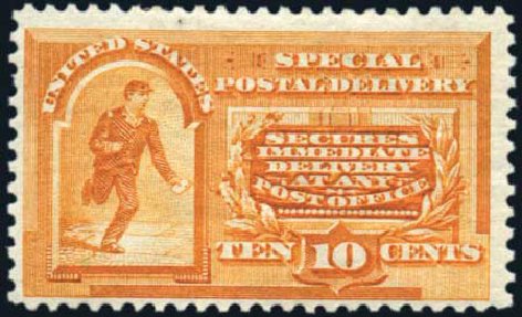 Prices of US Stamps Scott Catalog #E3 - 1893 10c Special Delivery. Harmer-Schau Auction Galleries, Mar 2011, Sale 89, Lot 390