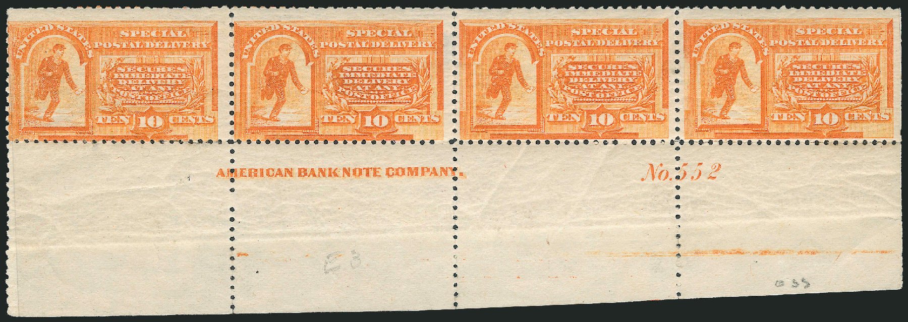 US Stamp Value Scott Cat. #E3: 1893 10c Special Delivery. Robert Siegel Auction Galleries, Mar 2013, Sale 1040, Lot 2100