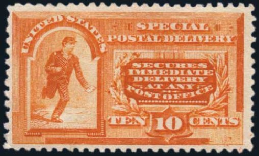 Prices of US Stamp Scott E3: 10c 1893 Special Delivery. Harmer-Schau Auction Galleries, Jan 2014, Sale 100, Lot 671
