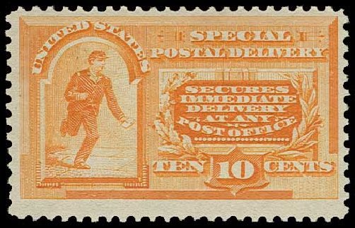 Prices of US Stamp Scott Cat. #E3 - 10c 1893 Special Delivery. H.R. Harmer, Jun 2013, Sale 3003, Lot 1551
