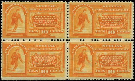 Costs of US Stamp Scott #E3 - 10c 1893 Special Delivery. Harmer-Schau Auction Galleries, Feb 2012, Sale 92, Lot 1284