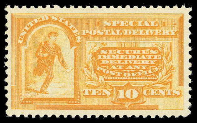 US Stamps Prices Scott Cat. # E3: 10c 1893 Special Delivery. Matthew Bennett International, Sep 2012, Sale 346, Lot 905