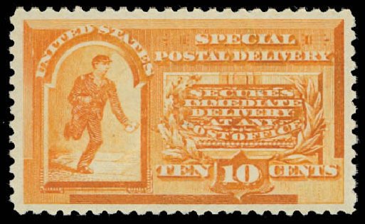 Value of US Stamp Scott E3: 1893 10c Special Delivery. Daniel Kelleher Auctions, Aug 2012, Sale 631, Lot 1642