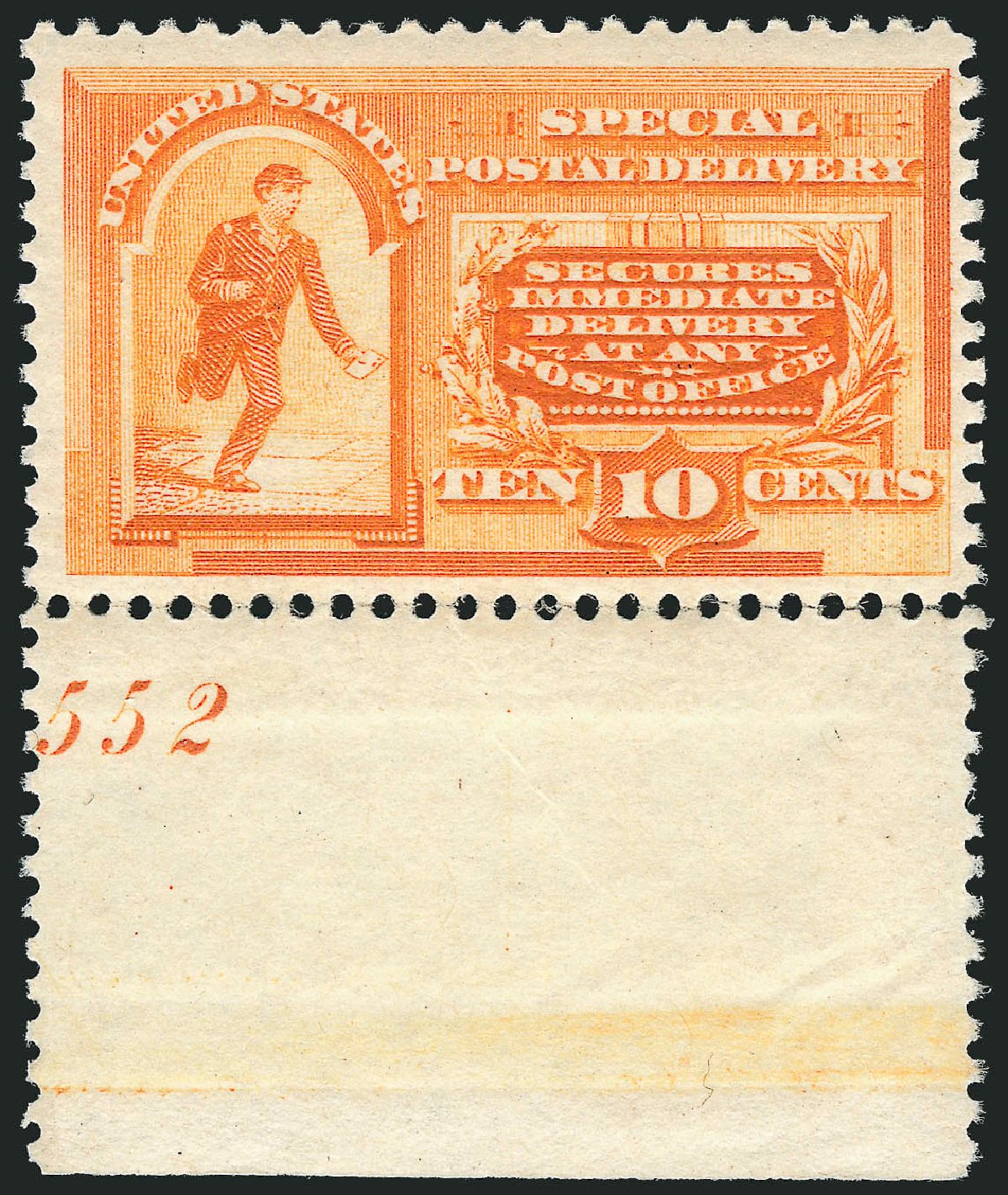Price of US Stamp Scott # E3 - 10c 1893 Special Delivery. Robert Siegel Auction Galleries, Jul 2014, Sale 1077, Lot 382