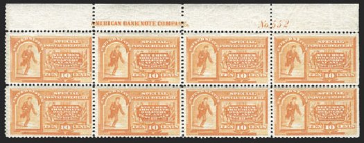 Cost of US Stamp Scott Catalog #E3 - 1893 10c Special Delivery. Spink Shreves Galleries, Mar 2013, Sale 142, Lot 432