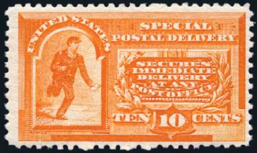 US Stamp Value Scott #E3: 1893 10c Special Delivery. Harmer-Schau Auction Galleries, May 2014, Sale 101, Lot 203