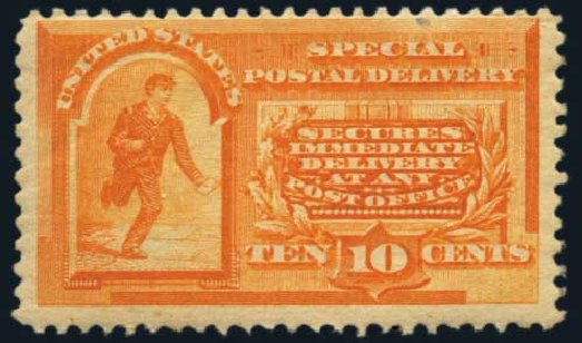 US Stamps Value Scott # E3: 10c 1893 Special Delivery. Harmer-Schau Auction Galleries, Nov 2014, Sale 103, Lot 173