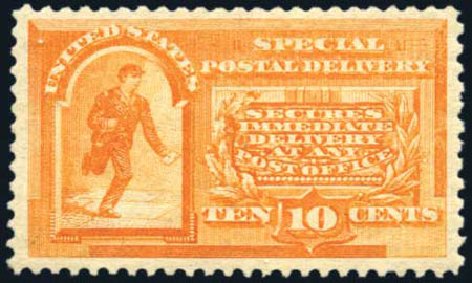 Value of US Stamps Scott Catalog E3 - 10c 1893 Special Delivery. Harmer-Schau Auction Galleries, Aug 2011, Sale 90, Lot 1663