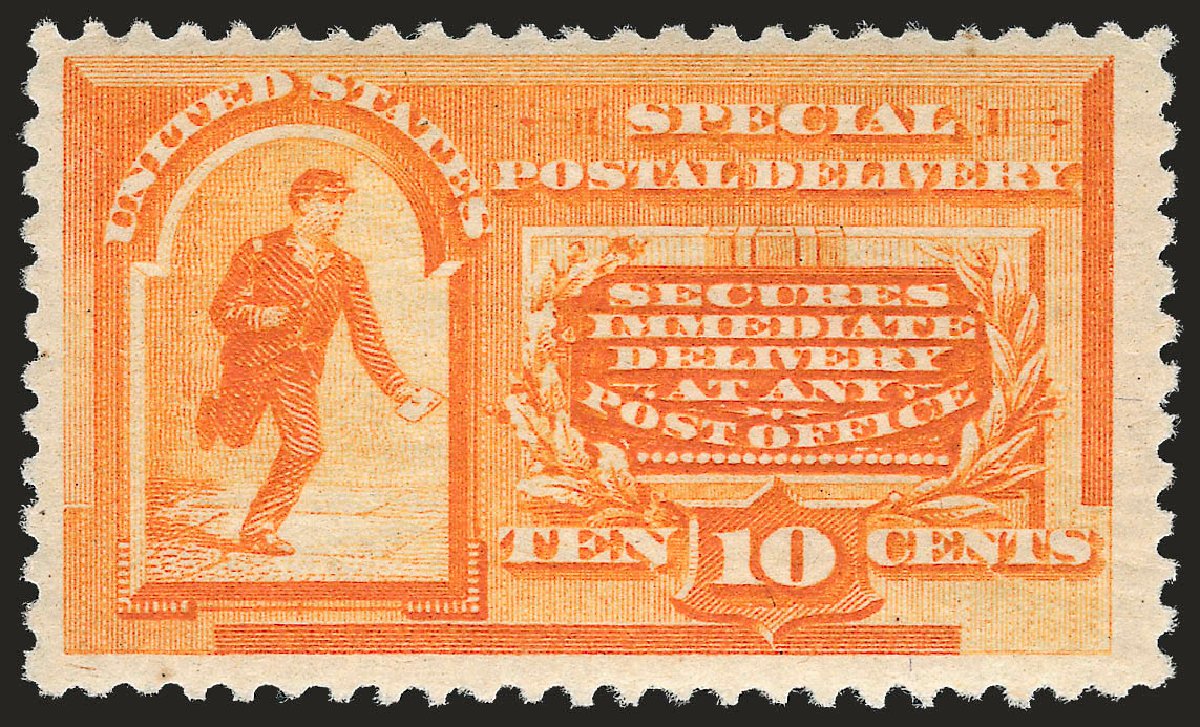 Price of US Stamp Scott Catalogue # E3: 10c 1893 Special Delivery. Robert Siegel Auction Galleries, Dec 2009, Sale 982, Lot 6066