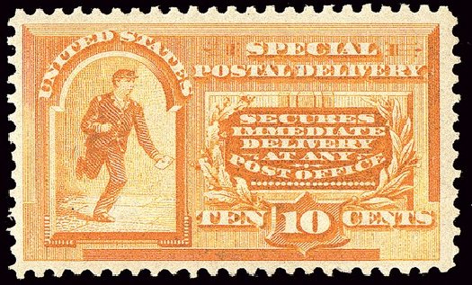 Costs of US Stamps Scott Catalogue #E3 - 10c 1893 Special Delivery. Spink Shreves Galleries, Jan 2014, Sale 146, Lot 506