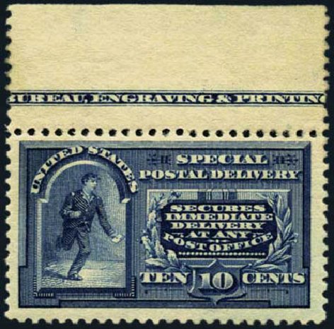 US Stamp Prices Scott #E4 - 10c 1894 Special Delivery. Harmer-Schau Auction Galleries, Aug 2012, Sale 94, Lot 1747