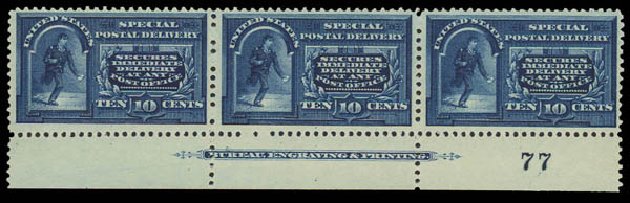US Stamp Value Scott Catalog #E4 - 10c 1894 Special Delivery. Daniel Kelleher Auctions, Apr 2013, Sale 636, Lot 567