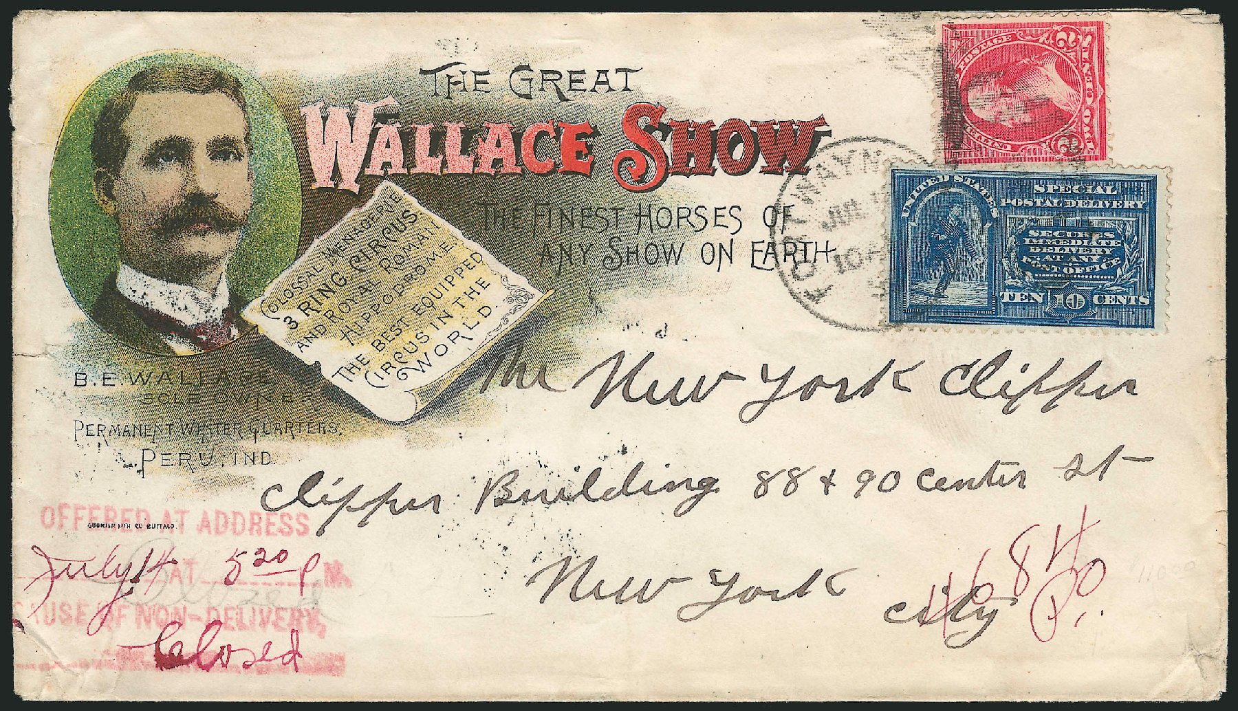 US Stamps Values Scott Cat. E4 - 1894 10c Special Delivery. Robert Siegel Auction Galleries, Dec 2009, Sale 977, Lot 609