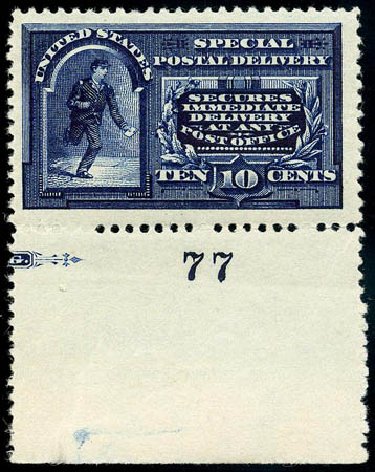 US Stamp Value Scott Catalogue # E4: 1894 10c Special Delivery. Matthew Bennett International, May 2008, Sale 327, Lot 250