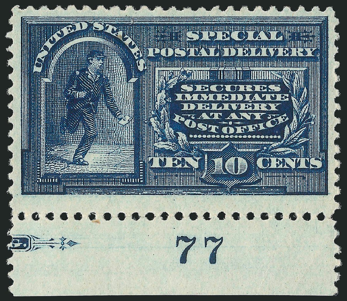 Value of US Stamps Scott Catalog #E4: 1894 10c Special Delivery. Robert Siegel Auction Galleries, Nov 2013, Sale 1061, Lot 4090