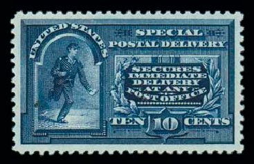 Prices of US Stamps Scott E4 - 1894 10c Special Delivery. Matthew Bennett International, Oct 2007, Sale 320, Lot 621