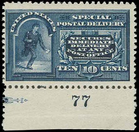 Value of US Stamp Scott Catalogue E4 - 1894 10c Special Delivery. H.R. Harmer, Nov 2013, Sale 3004, Lot 1374