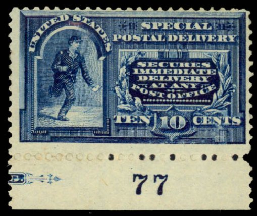 Price of US Stamp Scott Catalogue #E4 - 10c 1894 Special Delivery. Daniel Kelleher Auctions, Dec 2013, Sale 640, Lot 534