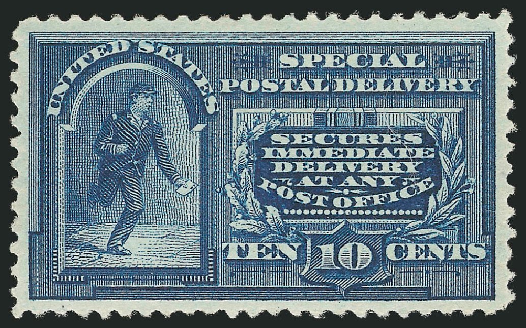 US Stamp Values Scott Catalog E4: 10c 1894 Special Delivery. Robert Siegel Auction Galleries, Oct 2010, Sale 997, Lot 6204