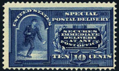 Costs of US Stamps Scott Cat. #E4 - 10c 1894 Special Delivery. Harmer-Schau Auction Galleries, May 2013, Sale 97, Lot 445