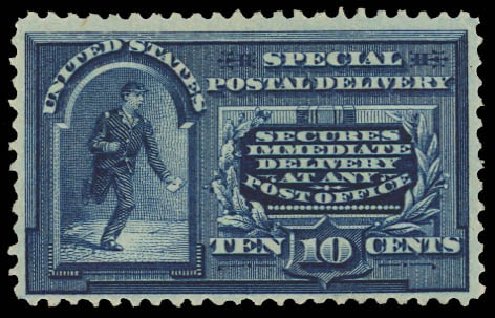 Cost of US Stamp Scott Cat. #E4: 1894 10c Special Delivery. Daniel Kelleher Auctions, Jun 2012, Sale 630, Lot 1995