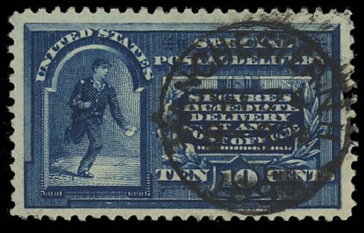 US Stamp Value Scott Cat. E4: 1894 10c Special Delivery. Daniel Kelleher Auctions, Oct 2012, Sale 632, Lot 1502