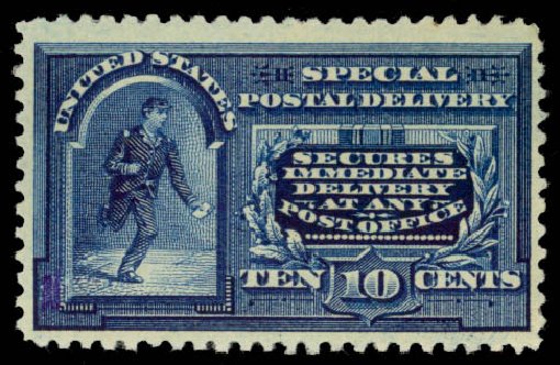 Prices of US Stamps Scott Catalogue E4 - 1894 10c Special Delivery. Daniel Kelleher Auctions, Oct 2014, Sale 660, Lot 2522