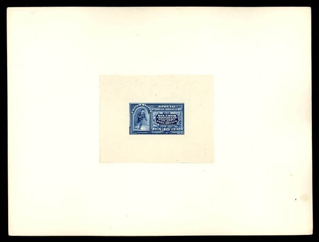Values of US Stamps Scott #E4: 10c 1894 Special Delivery. Daniel Kelleher Auctions, Sep 2014, Sale 655, Lot 843