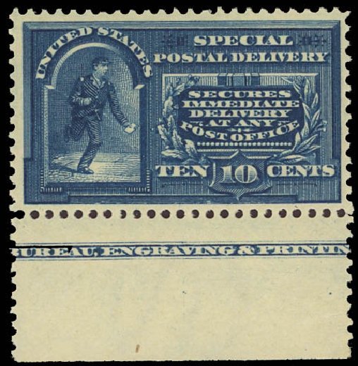 Cost of US Stamp Scott Catalog E5: 10c 1895 Special Delivery. Daniel Kelleher Auctions, Jun 2012, Sale 630, Lot 1997