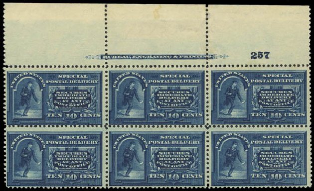 Price of US Stamp Scott Catalog E5 - 1895 10c Special Delivery. Daniel Kelleher Auctions, Apr 2013, Sale 636, Lot 568