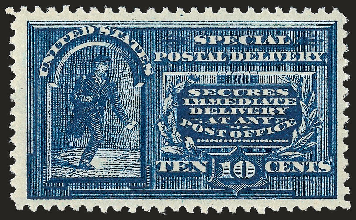Value of US Stamp Scott Catalog E5: 1895 10c Special Delivery. Robert Siegel Auction Galleries, Jun 2010, Sale 992, Lot 2594