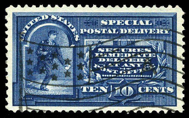 US Stamps Value Scott Catalog E5: 10c 1895 Special Delivery. Matthew Bennett International, Mar 2012, Sale 344, Lot 4795