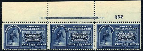 Costs of US Stamps Scott Catalog E5 - 1895 10c Special Delivery. Harmer-Schau Auction Galleries, Aug 2011, Sale 90, Lot 1665