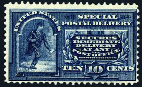 Costs of US Stamps Scott Cat. E5 - 10c 1895 Special Delivery. Harmer-Schau Auction Galleries, Mar 2011, Sale 89, Lot 392
