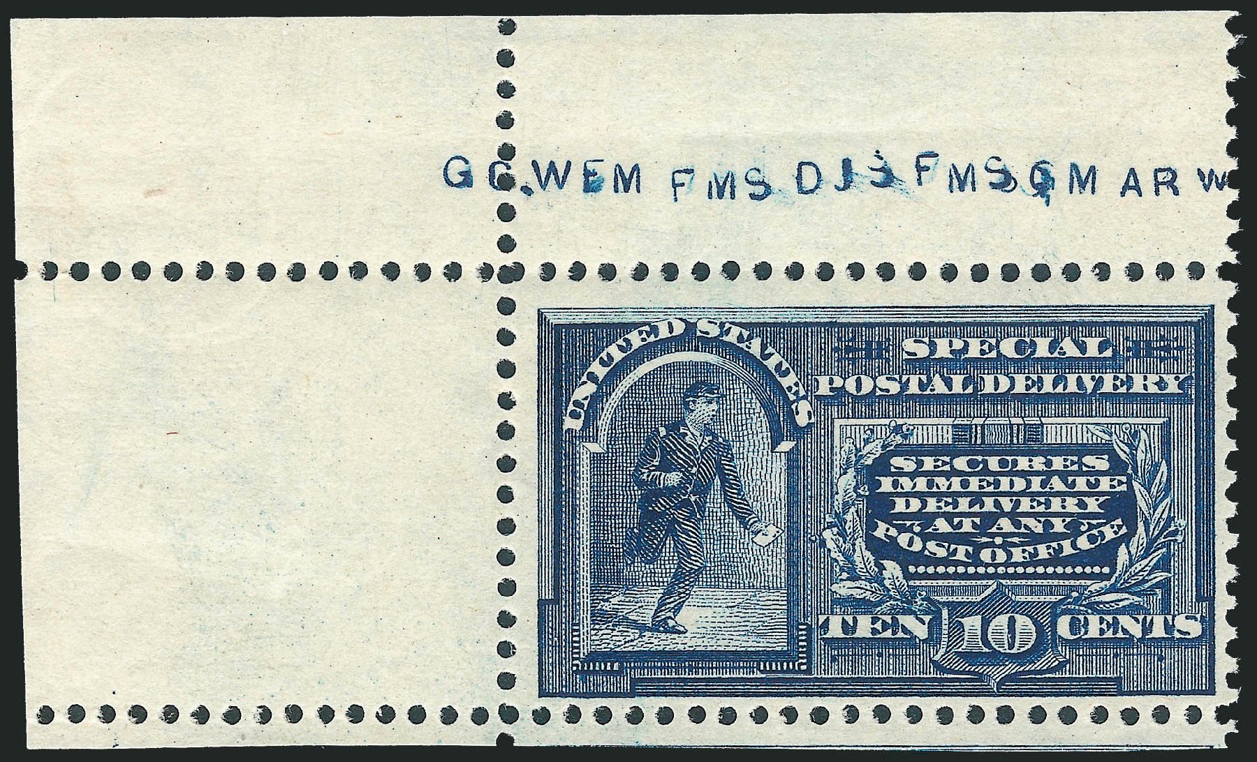 Value of US Stamps Scott # E5: 10c 1895 Special Delivery. Robert Siegel Auction Galleries, Oct 2012, Sale 1033, Lot 4262