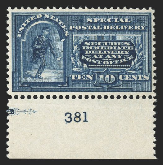 Prices of US Stamps Scott Cat. #E5 - 10c 1895 Special Delivery. Spink Shreves Galleries, Nov 2012, Sale 141, Lot 212