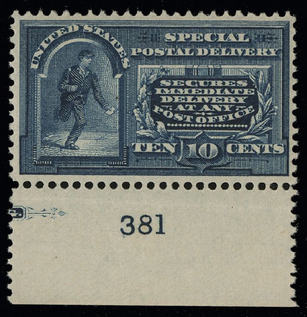 Cost of US Stamps Scott Catalog #E5: 1895 10c Special Delivery. Spink Shreves Galleries, Aug 2013, Sale 144, Lot 313