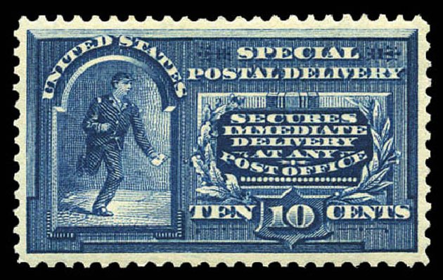 Price of US Stamp Scott Cat. #E5: 10c 1895 Special Delivery. Matthew Bennett International, Mar 2011, Sale 337, Lot 3106