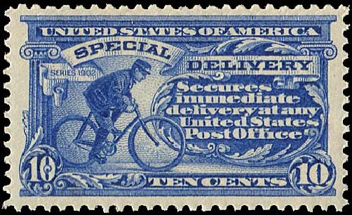 Value of US Stamps Scott # E6 - 1902 10c Special Delivery. Regency-Superior, Nov 2014, Sale 108, Lot 1127