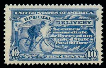 Values of US Stamp Scott Catalog E6 - 10c 1902 Special Delivery. Matthew Bennett International, Jun 2007, Sale 319, Lot 1618