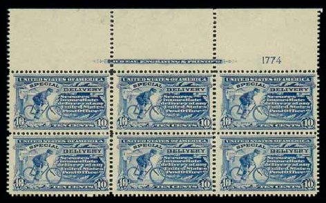 US Stamp Values Scott Catalogue #E6: 10c 1902 Special Delivery. Matthew Bennett International, Dec 2007, Sale 325, Lot 2399